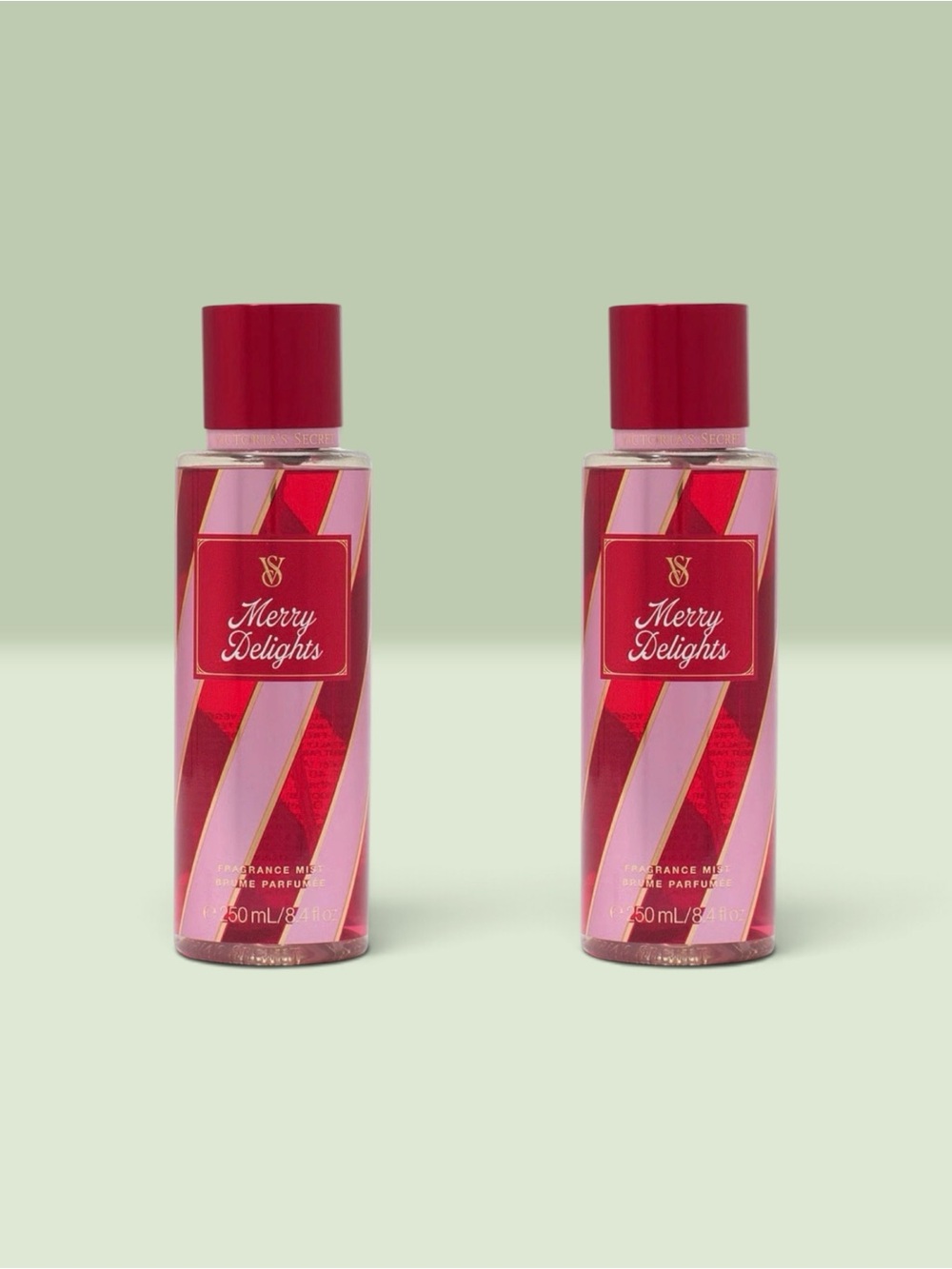 Victoria's Secret MERRY DELIGHTS Fragrance Mist ~ 8.4 fl.oz. ( Lot of 2 )